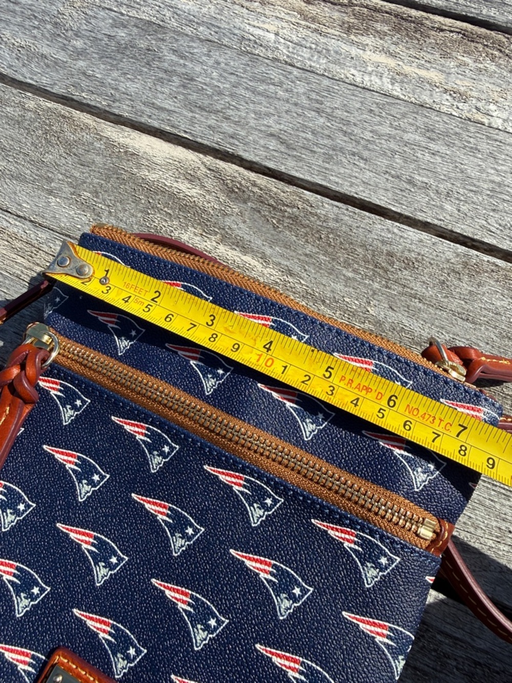 NFL New England Patriots Dooney & Bourke Crossbody Bag‎ PURSE BLUE NWT - Picture 6 of 6